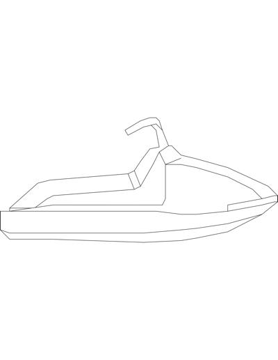 Jet Ski in side view.